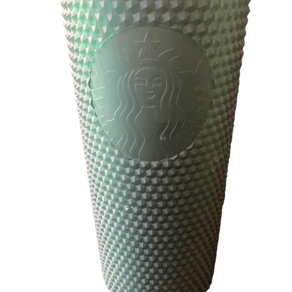 Pre Owned Starbucks 2022 Dark Green Studded Cold Cup Tumbler Must Have Addition - Picture 9 of 14